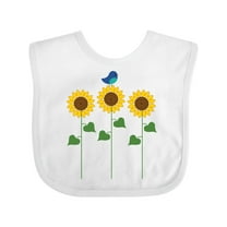 Inktastic Sunflower Garden and bird Boys or Girls Baby Bib