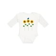 thumbnail image 1 of Inktastic Sunflower Garden and bird Boys or Girls Long Sleeve Baby Bodysuit, 1 of 5