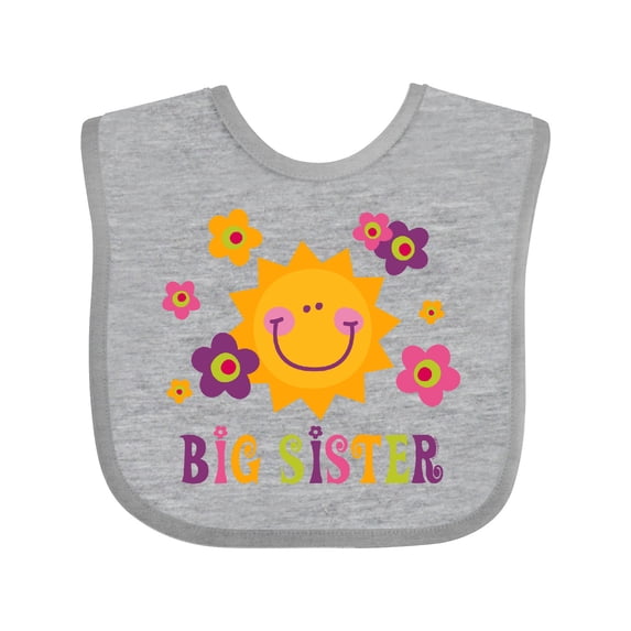 Inktastic Sunny Big Sister Girls Baby Bib