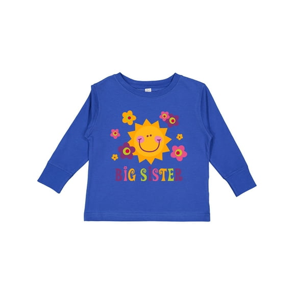 Inktastic Sunny Big Sister Girls Long Sleeve Toddler T-Shirt