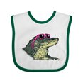 thumbnail image 1 of Inktastic Sunny Gator in Pink Sunglasses Boys or Girls Baby Bib, 1 of 4
