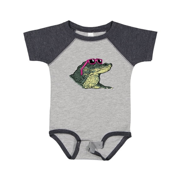 Inktastic Sunny Gator in Pink Sunglasses Boys or Girls Baby Bodysuit