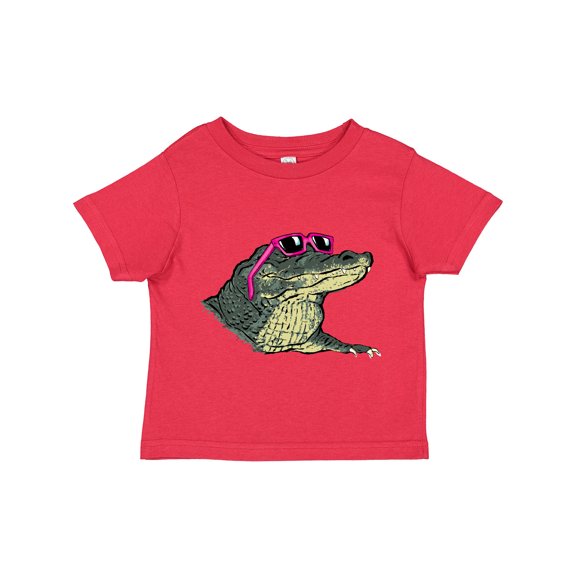 Inktastic Sunny Gator in Pink Sunglasses Boys or Girls Toddler T-Shirt