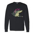 thumbnail image 1 of Inktastic Sunny Gator in Pink Sunglasses Long Sleeve T-Shirt, 1 of 5