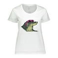 thumbnail image 1 of Inktastic Sunny Gator in Pink Sunglasses Women's Plus Size T-Shirt, 1 of 5