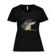 thumbnail image 1 of Inktastic Sunny Gator in Pink Sunglasses Women's Plus Size T-Shirt, 1 of 5