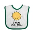 thumbnail image 1 of Inktastic Sunshine I Love My Glamma Boys or Girls Baby Bib, 1 of 4