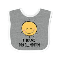 Inktastic Sunshine I Love My Glamma Boys or Girls Baby Bib