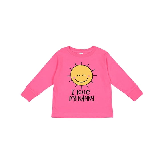 Inktastic Sunshine I Love My Nanny Boys or Girls Long Sleeve Toddler T-Shirt