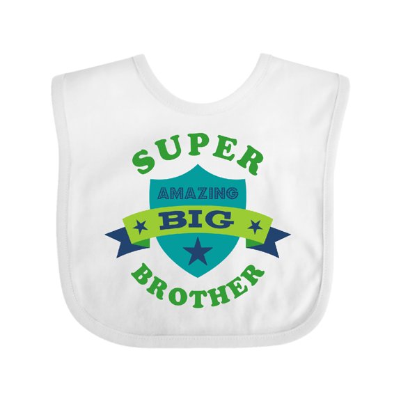 Inktastic Super Amazing Big Brother Boys Baby Bib