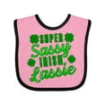 thumbnail image 1 of Inktastic Super Sassy Irish Lassy with Green 4 Leaf Clovers Boys or Girls Baby Bib, 1 of 4