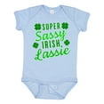thumbnail image 1 of Inktastic Super Sassy Irish Lassy with Green 4 Leaf Clovers Boys or Girls Baby Bodysuit, 1 of 5
