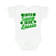 thumbnail image 1 of Inktastic Super Sassy Irish Lassy with Green 4 Leaf Clovers Boys or Girls Baby Bodysuit, 1 of 5
