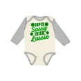 thumbnail image 1 of Inktastic Super Sassy Irish Lassy with Green 4 Leaf Clovers Boys or Girls Long Sleeve Baby Bodysuit, 1 of 5