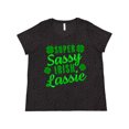 thumbnail image 1 of Inktastic Super Sassy Irish Lassy with Green 4 Leaf Clovers Women's Plus Size T-Shirt, 1 of 5