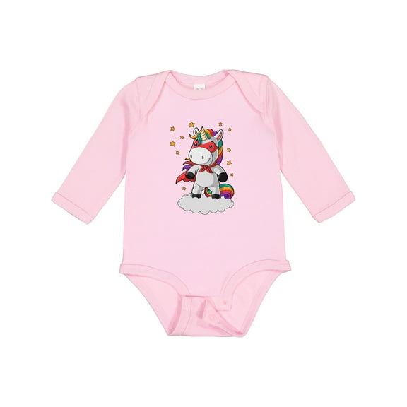 Inktastic Super Unicorn Boys or Girls Long Sleeve Baby Bodysuit