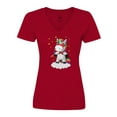 thumbnail image 1 of Inktastic Super Unicorn Women's V-Neck T-Shirt, 1 of 5