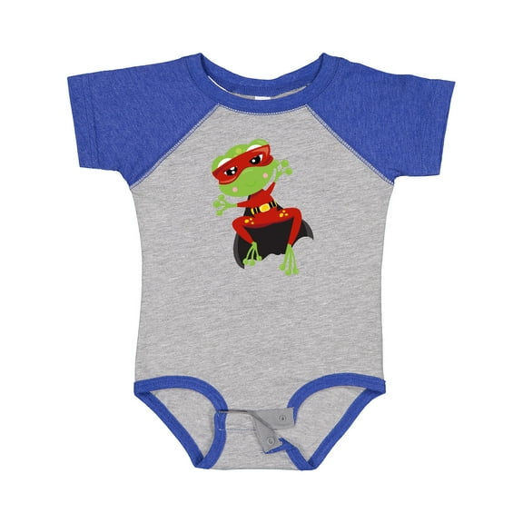 Inktastic Superhero Frog, Cute Frog, Green Frog, Mask, Cape Boys or Girls Baby Bodysuit