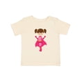 thumbnail image 1 of Inktastic Superhero Girl, Brown Hair, Pink Cape, Cute Girl Girls Baby T-Shirt, 1 of 5