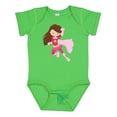 thumbnail image 1 of Inktastic Superhero Girl, Cute Girl, Brown Hair, Pink Cape Girls Baby Bodysuit, 1 of 5