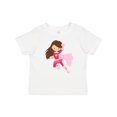 thumbnail image 1 of Inktastic Superhero Girl, Cute Girl, Brown Hair, Pink Cape Girls Baby T-Shirt, 1 of 5
