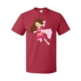 thumbnail image 1 of Inktastic Superhero Girl, Cute Girl, Brown Hair, Pink Cape T-Shirt, 1 of 5