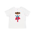 thumbnail image 1 of Inktastic Superhero Girl, Cute Girl, Brown Hair, Red Cape Girls Baby T-Shirt, 1 of 5