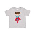 thumbnail image 1 of Inktastic Superhero Girl, Cute Girl, Brown Hair, Red Cape Girls Toddler T-Shirt, 1 of 5