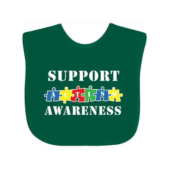 Inktastic Support Autism Awareness Boys or Girls Baby Bib
