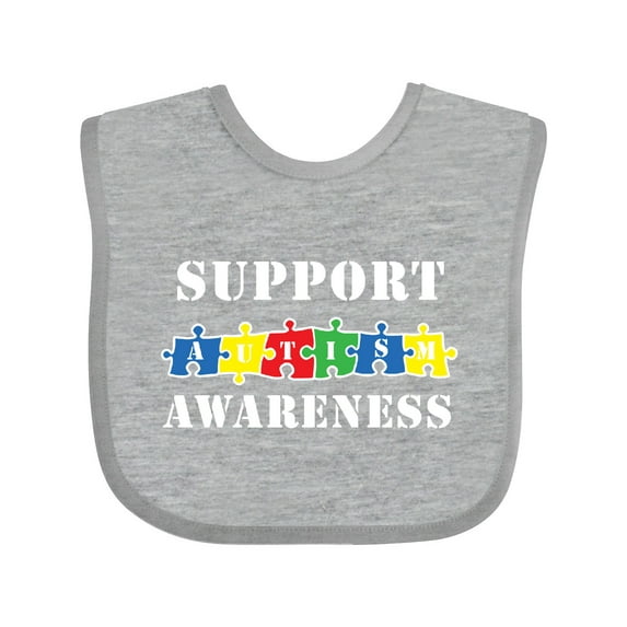 Inktastic Support Autism Awareness Boys or Girls Baby Bib