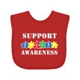 thumbnail image 1 of Inktastic Support Autism Awareness Boys or Girls Baby Bib, 1 of 4