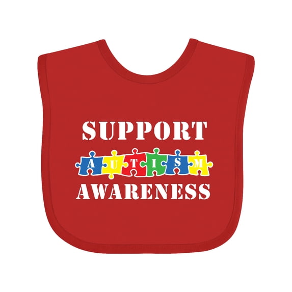 Inktastic Support Autism Awareness Boys or Girls Baby Bib
