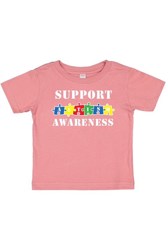 Support Autism Awareness Boys or Girls Baby T-Shirt