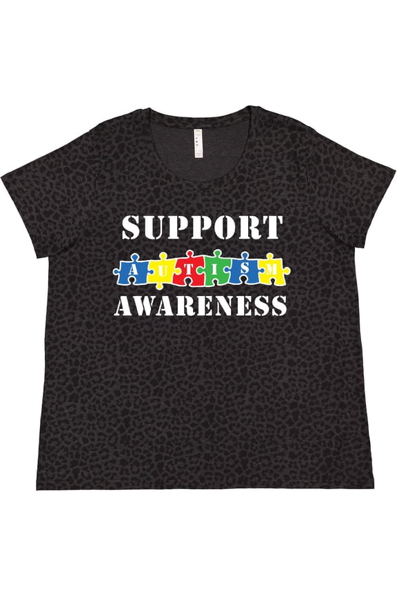 Support Autism Awareness Women's Plus Size T-Shirt