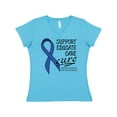 thumbnail image 1 of Inktastic Support, Educate, Care, Cure Colon Cancer Awareness Women's V-Neck T-Shirt, 1 of 5