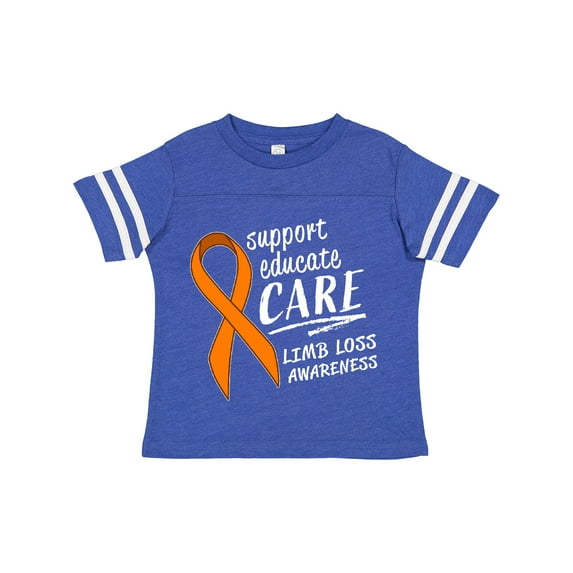 Inktastic Support Educate Care Limb Loss Awareness Orange Ribbon Boys or Girls Toddler T-Shirt
