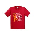 thumbnail image 1 of Inktastic Support Educate Care Limb Loss Awareness Orange Ribbon Youth T-Shirt, 1 of 5