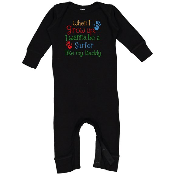 Inktastic Surfer Like Daddy Childs Surfing Baby Romper Coveralls