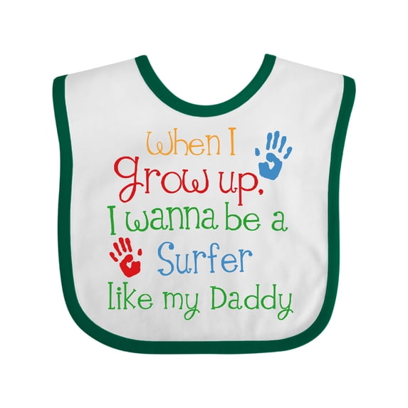 Inktastic Surfer Like Daddy Childs Surfing Boys or Girls Baby Bib