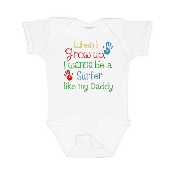 Inktastic Surfer Like Daddy Childs Surfing Boys or Girls Baby Bodysuit