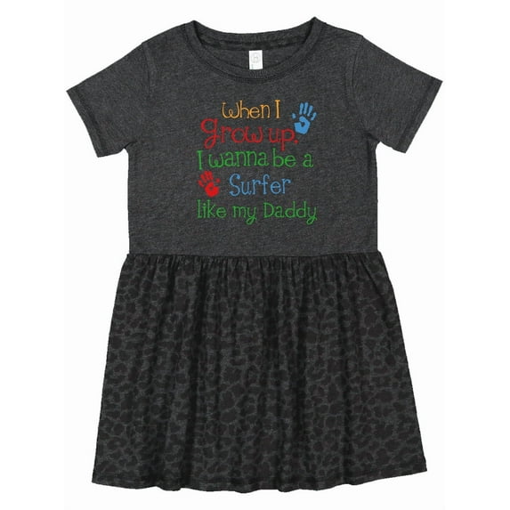 Inktastic Surfer Like Daddy Childs Surfing Girls Toddler Dress