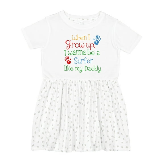 Inktastic Surfer Like Daddy Childs Surfing Girls Toddler Dress
