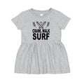 thumbnail image 1 of Inktastic Surfing Cute Crawl Walk Surf Girls Baby Dress, 1 of 5