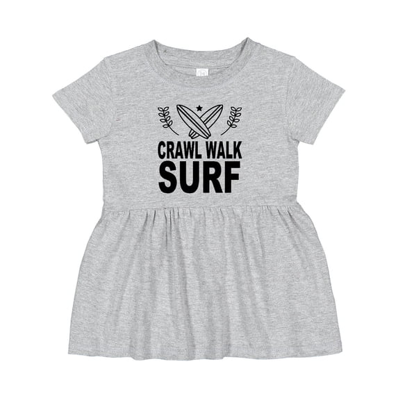 Inktastic Surfing Cute Crawl Walk Surf Girls Baby Dress