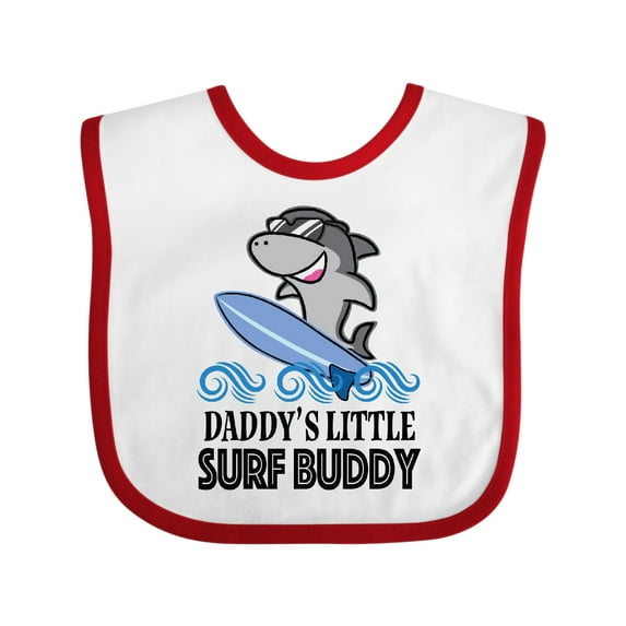 Inktastic Surfing Daddys Little Surf Buddy Boys or Girls Baby Bib