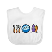 Inktastic Surfing Eat Sleep Surf Boys or Girls Baby Bib