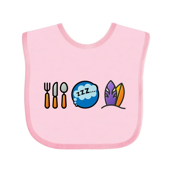 Inktastic Surfing Eat Sleep Surf Boys or Girls Baby Bib
