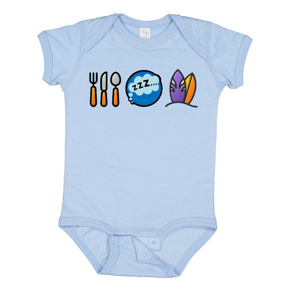 Inktastic Surfing Eat Sleep Surf Boys or Girls Baby Bodysuit