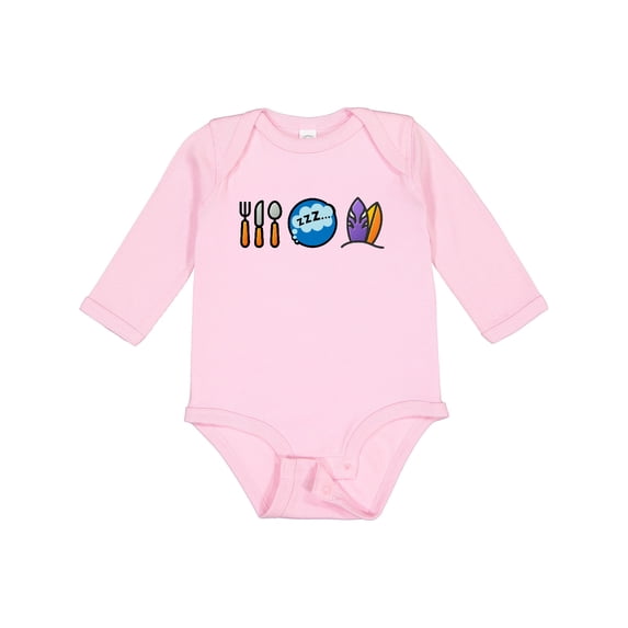 Inktastic Surfing Eat Sleep Surf Boys or Girls Long Sleeve Baby Bodysuit