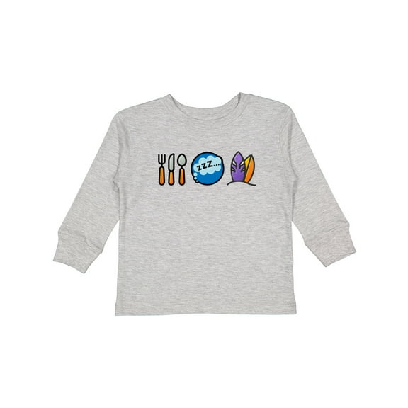 Inktastic Surfing Eat Sleep Surf Boys or Girls Long Sleeve Toddler T-Shirt